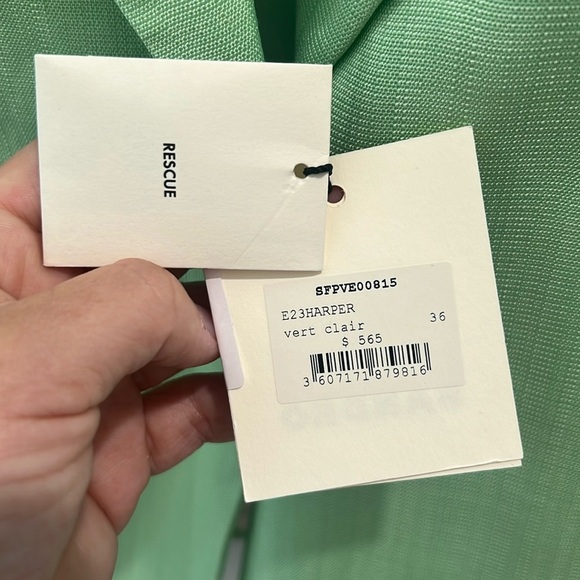 NWT Sandro MIX-it Mint Green Blazer - SIZE SMALL (size 1 or 36 in Sandro) - Picture 4 of 7